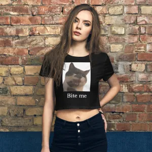 Black Bite Me Crop Top