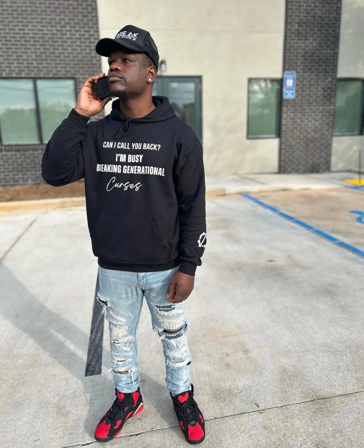 Black Call You Back Hoodie