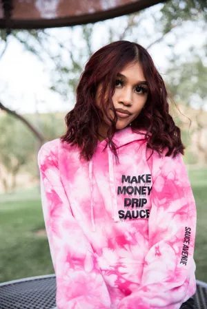 Black Make Money Drip Sauce | Pink Cloud Hoodie