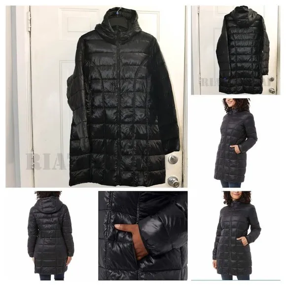 BLACK NWT  Ladies' 3/4 Length Puffer Jacket Aventure