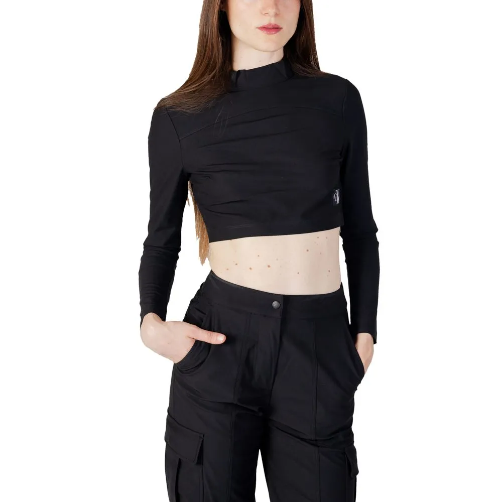 Black Recycled Polyester Tops & T-Shirt