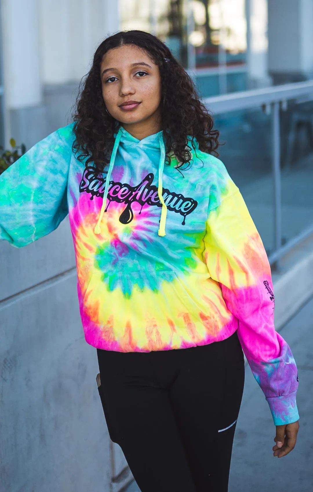 Black SA Drip | Minty Yellow Hoodie