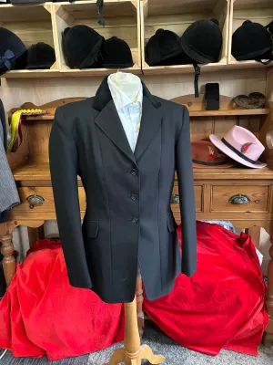 Black show jacket with velvet collar size 12 (36) FREE POSTAGE🔵