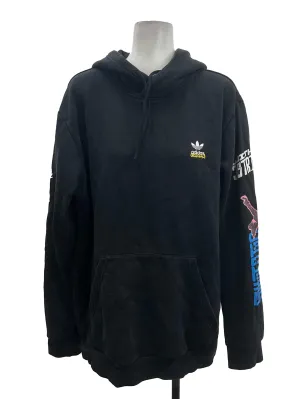 Black Sleeve Printed Hoodie