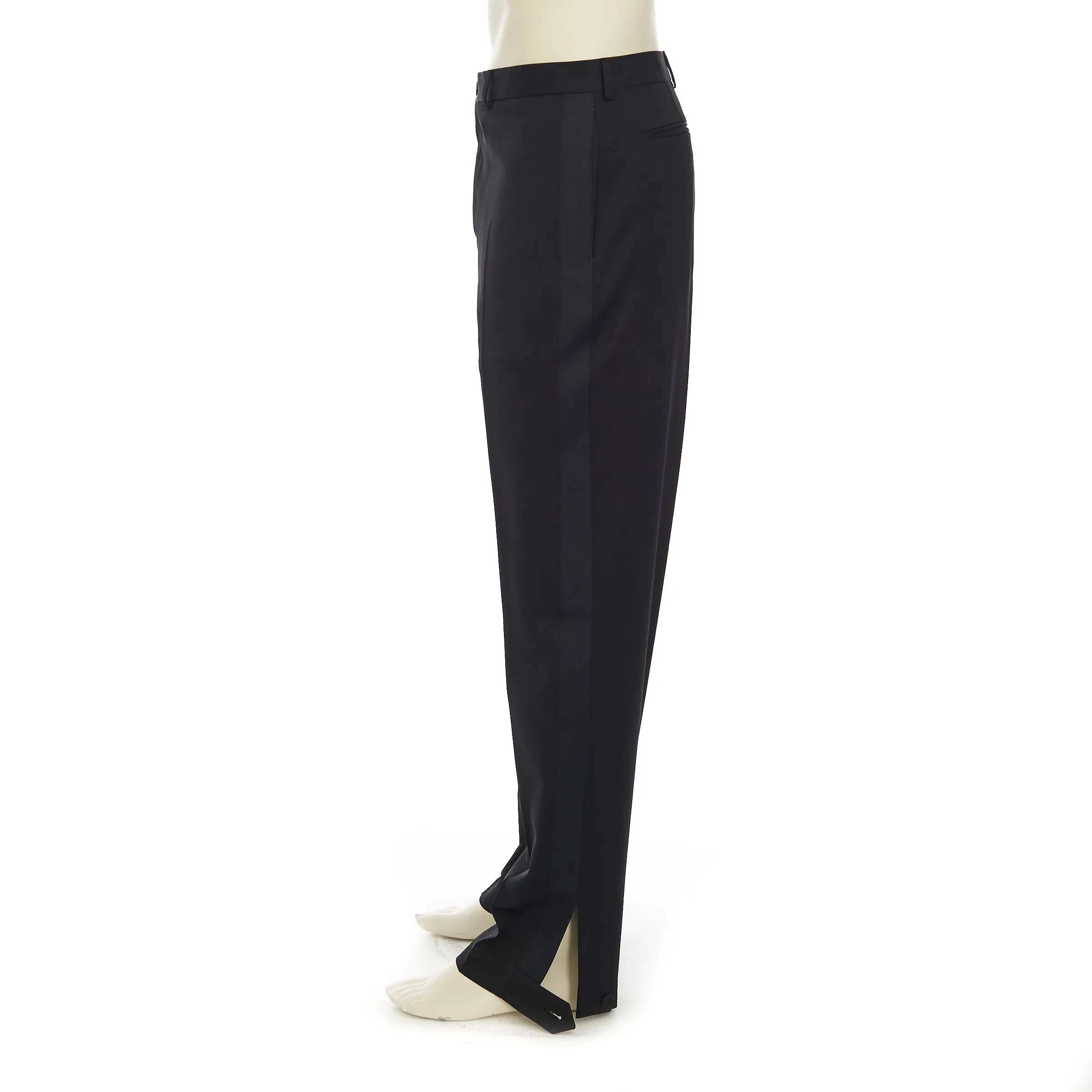 Black Wool Pants With Inserts