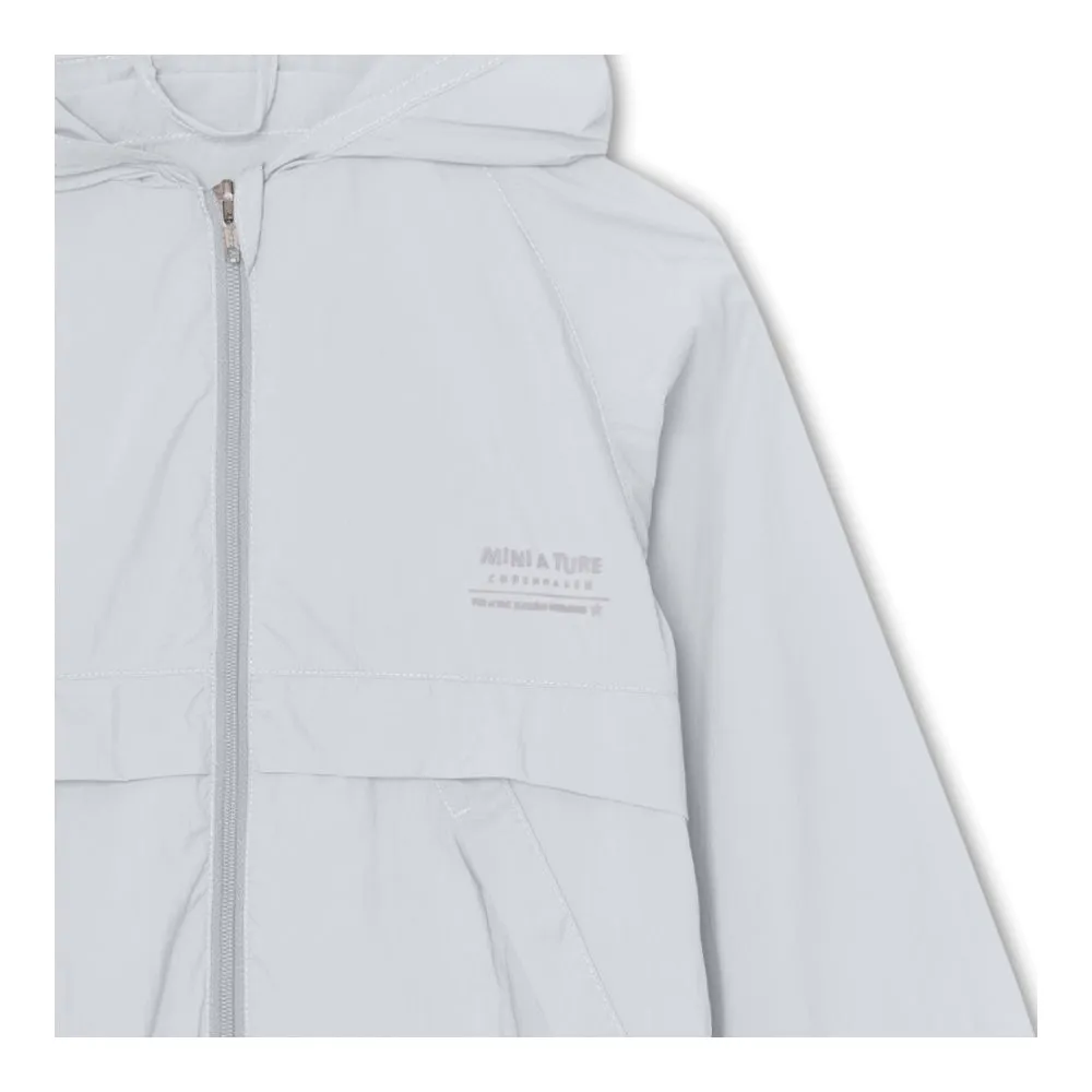 Blue Printed Logo Jacket