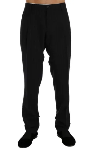 Blue Wool Stretch Dress Formal Pants