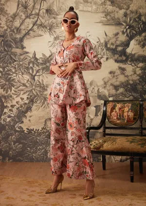 Blush pink printed co-ord set