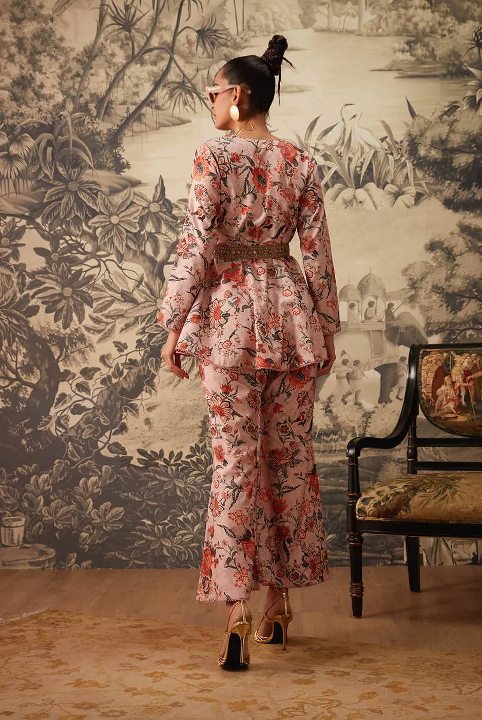 Blush pink printed co-ord set