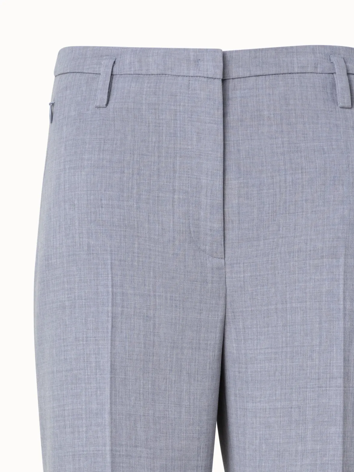 Bootcut Wool Double-Face Pants