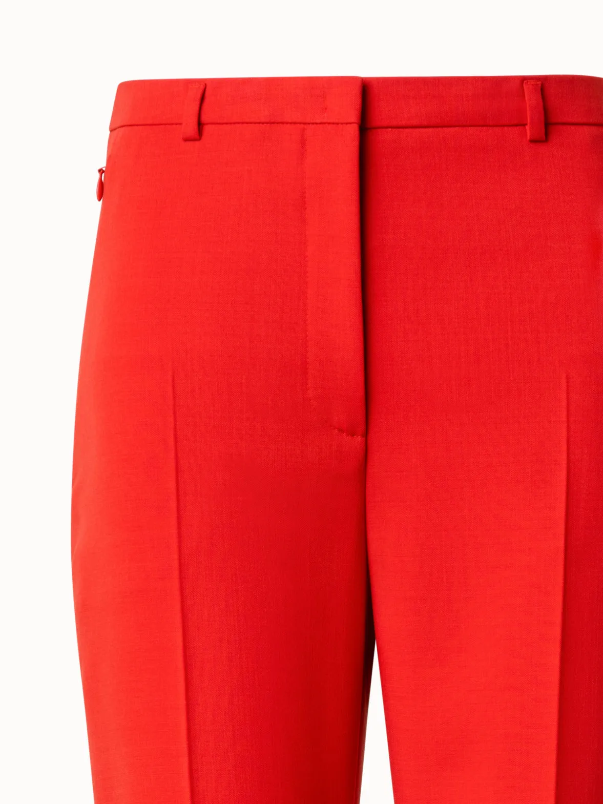 Bootcut Wool Double-Face Pants
