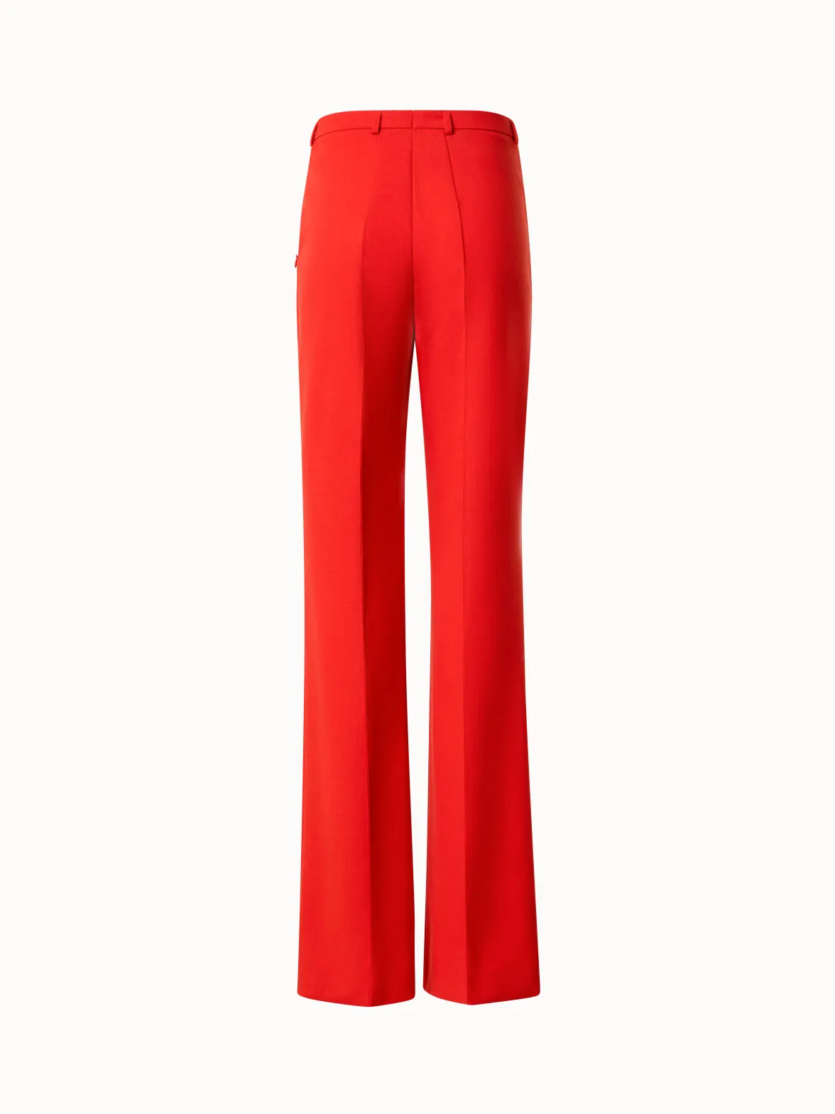 Bootcut Wool Double-Face Pants