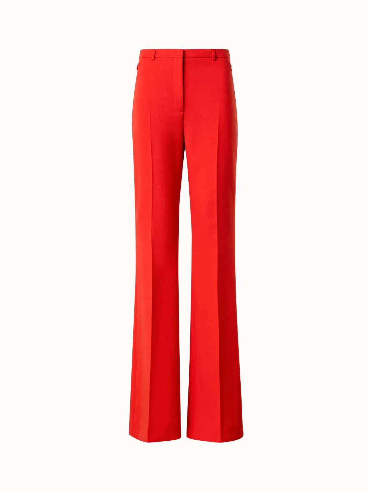 Bootcut Wool Double-Face Pants