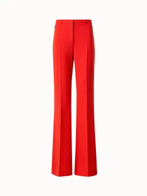 Bootcut Wool Double-Face Pants