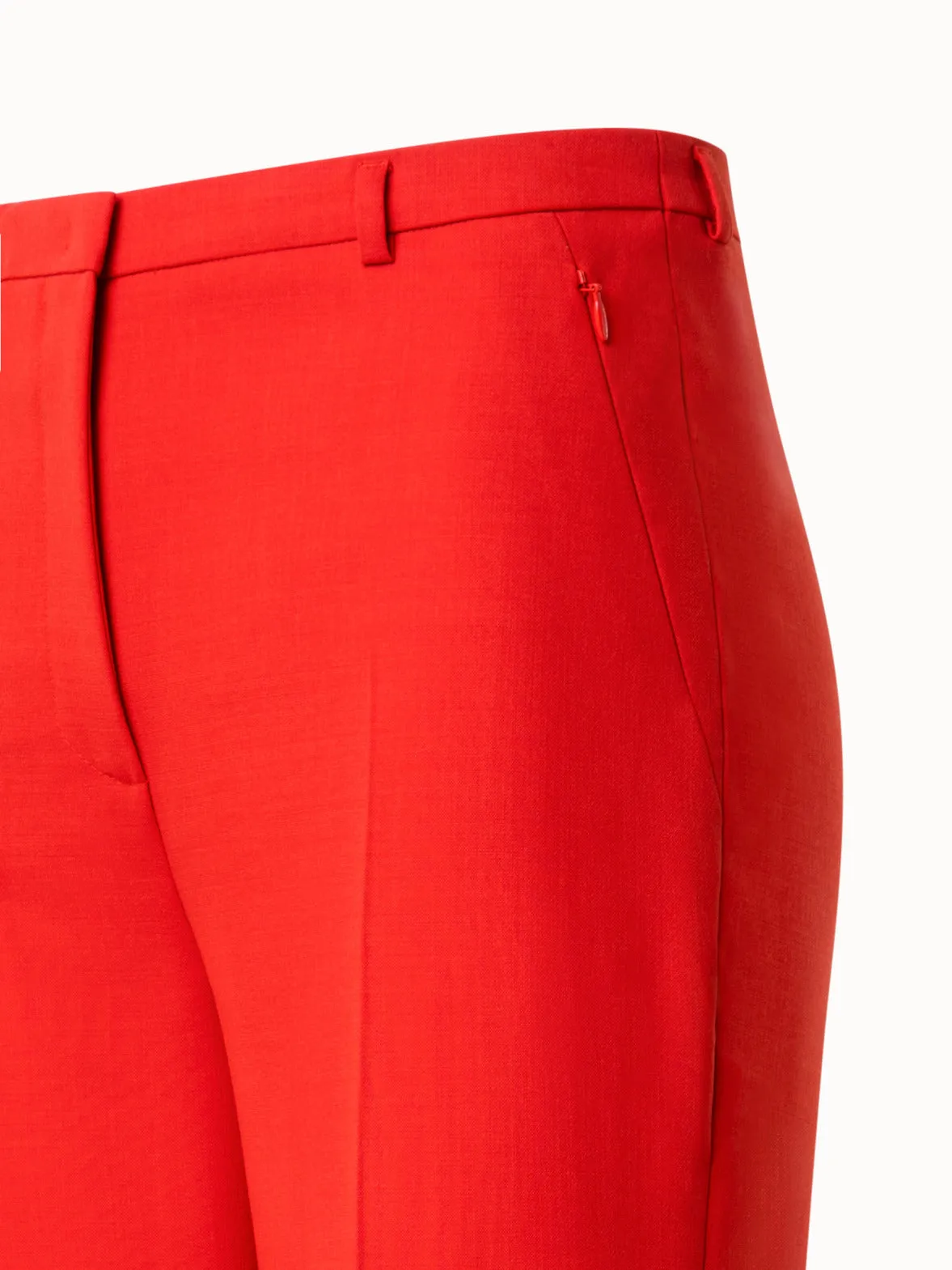 Bootcut Wool Double-Face Pants