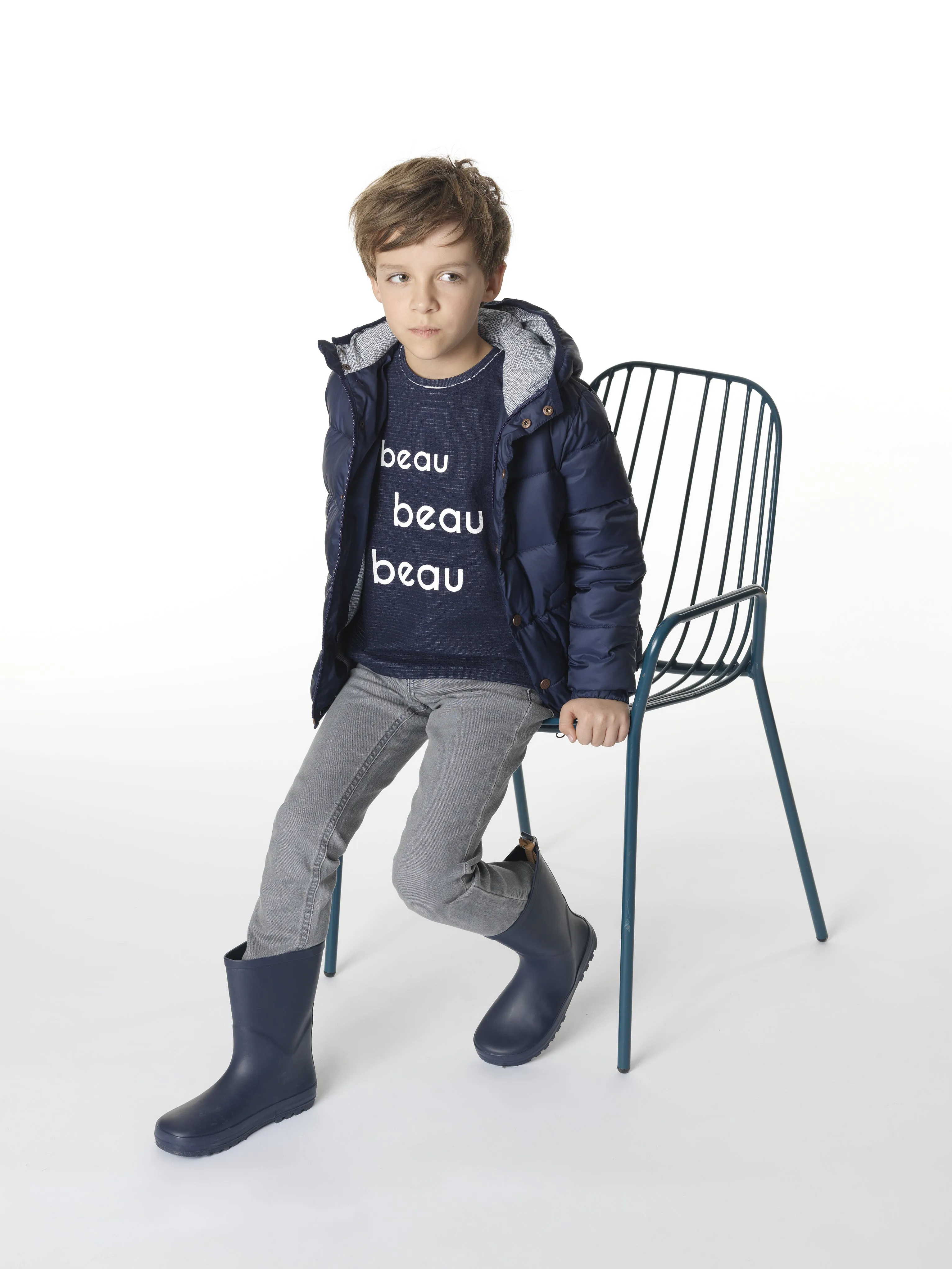 Boys Navy Puffer Jacket