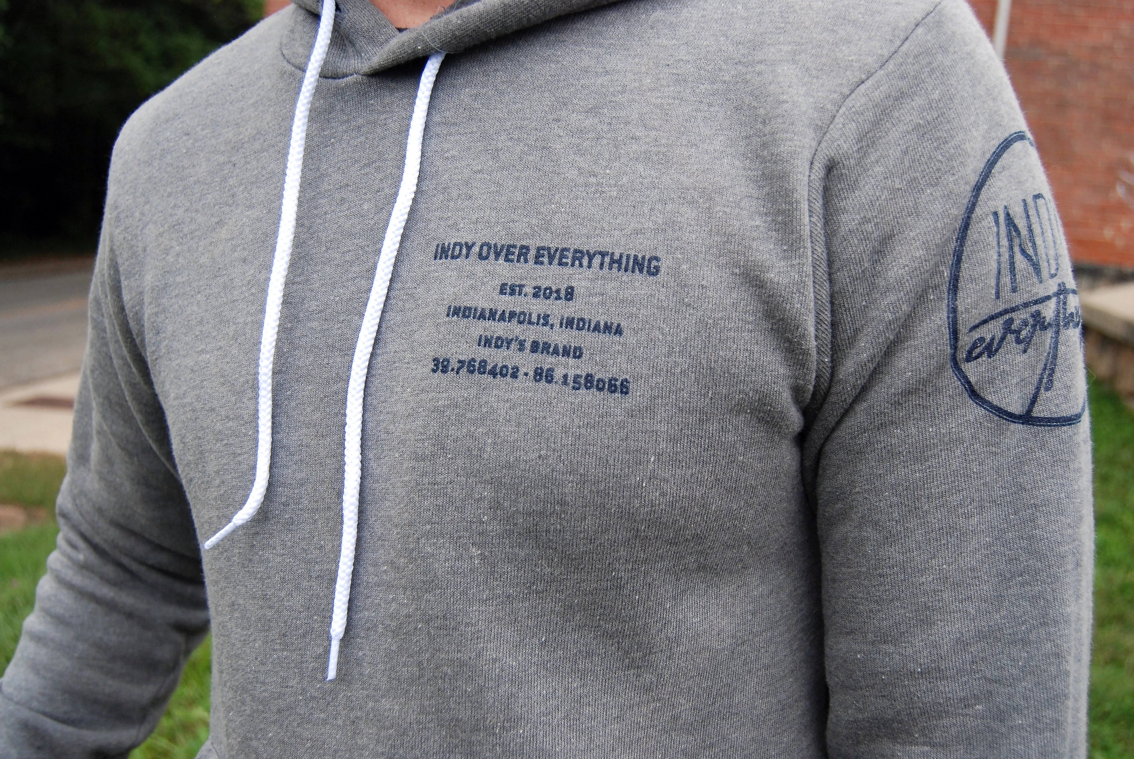 Brand Badge Hoodie - Grey