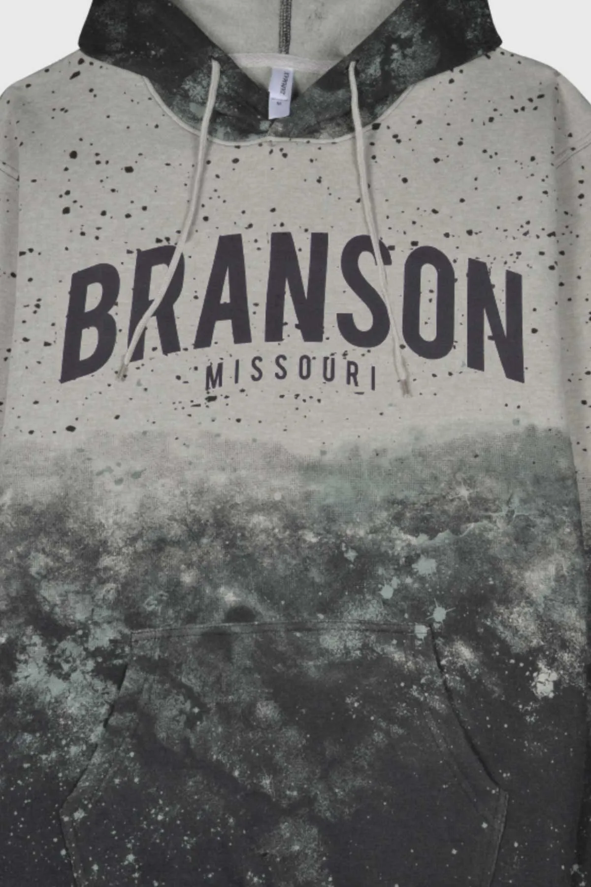 Branson Hoodie With Paint Splatter, Galaxy Space - Heather Gray