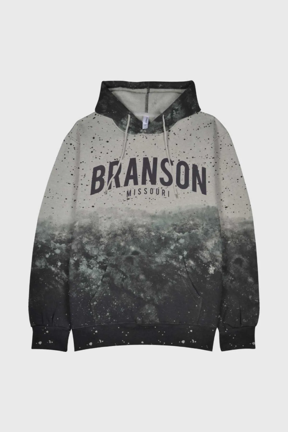 Branson Hoodie With Paint Splatter, Galaxy Space - Heather Gray
