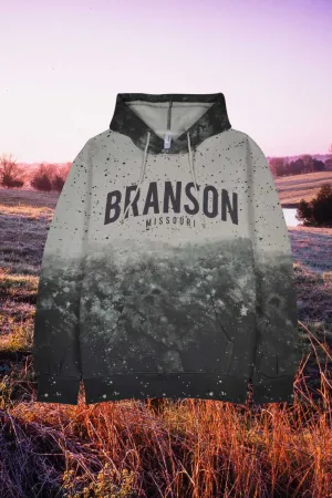 Branson Hoodie With Paint Splatter, Galaxy Space - Heather Gray