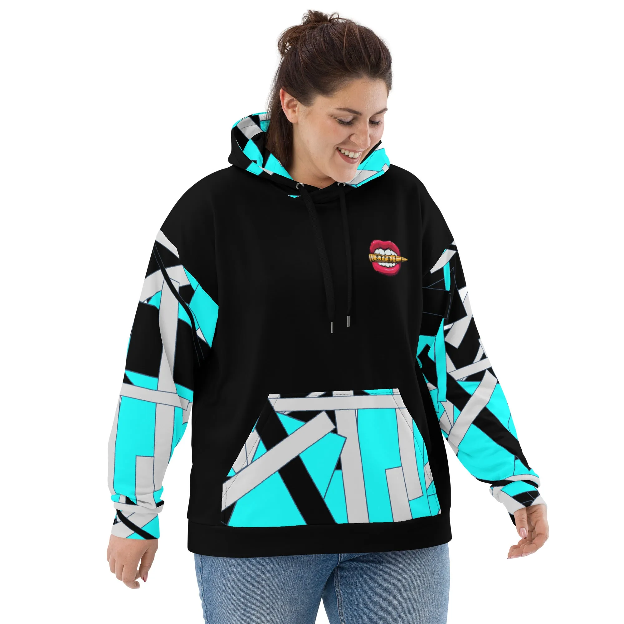 Bright Blue Geomtric Unisex Hoodie