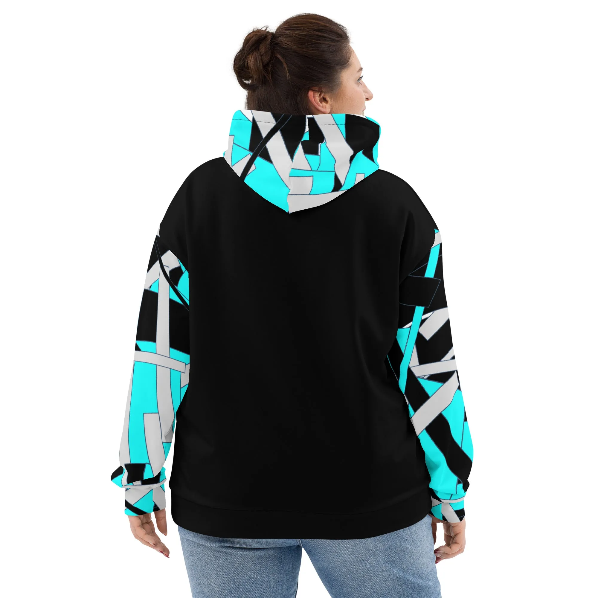 Bright Blue Geomtric Unisex Hoodie