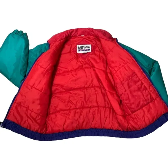 Brittania VTG 90’s Ski Jacket Winter Jacket Color Block Coat
