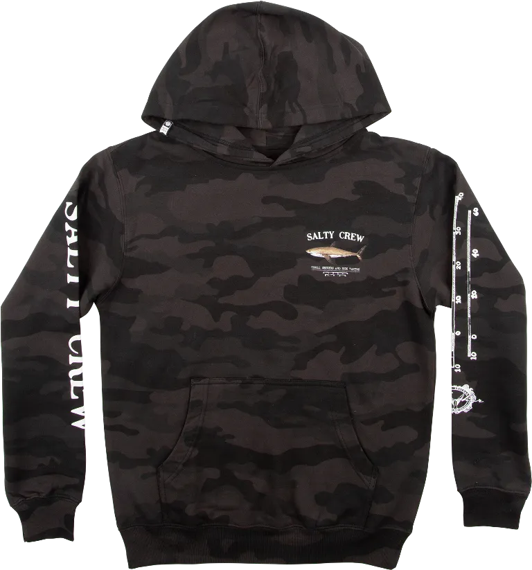 Bruce Boys Hood Fleece - Black Camo
