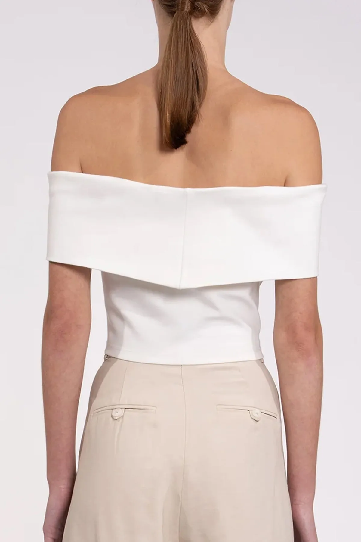 Bruna Crop Top in White