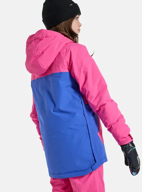Burton Frostner Anorak Jacket Kids Fuchsia Fusion / Amparo Blue