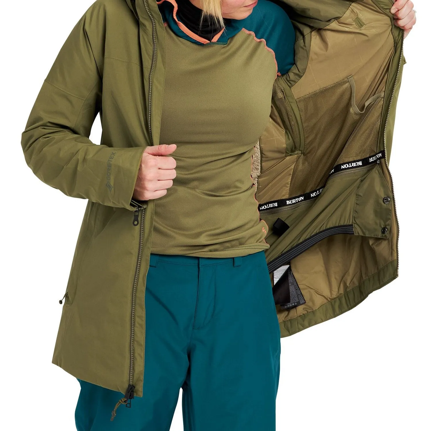 Burton Pillowline GORE-TEX Womens Jacket Martini Olive