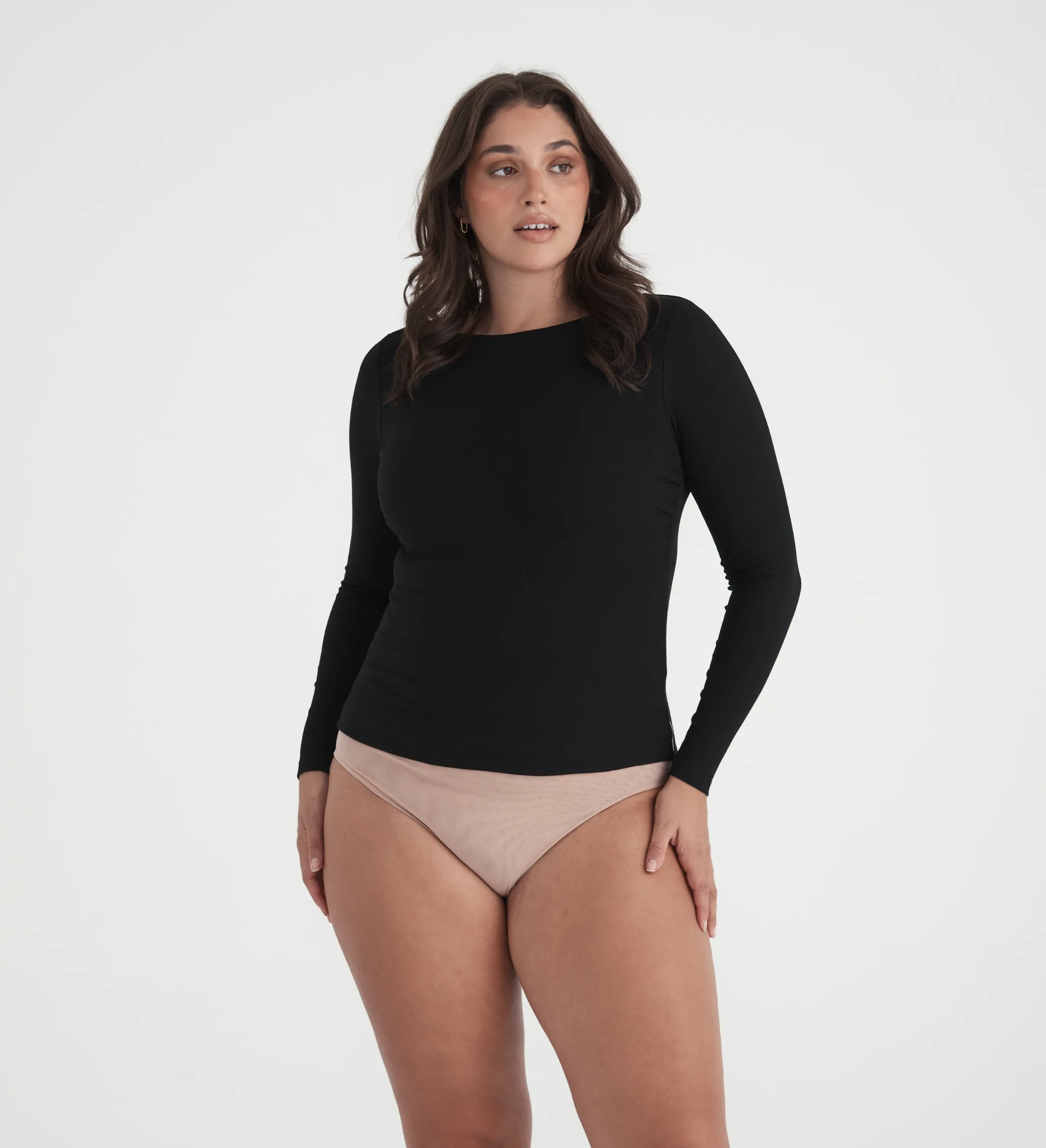 Busty Basics - Boat Neck Long Sleeve