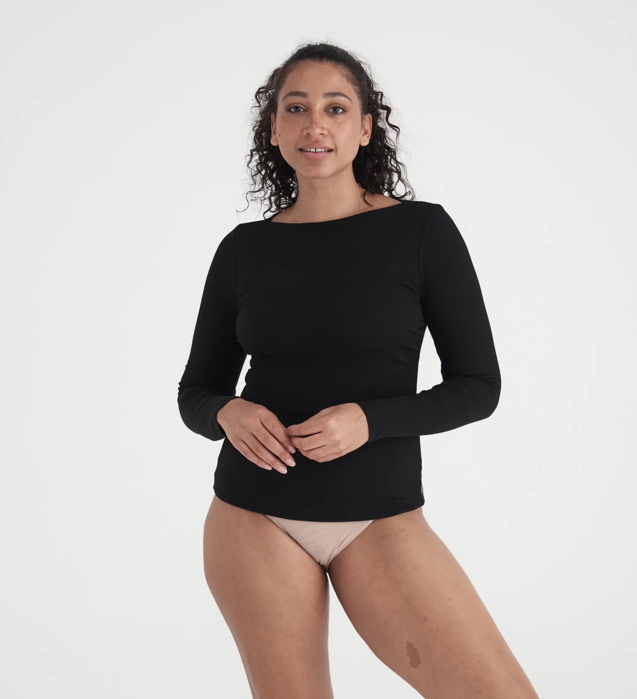 Busty Basics - Boat Neck Long Sleeve