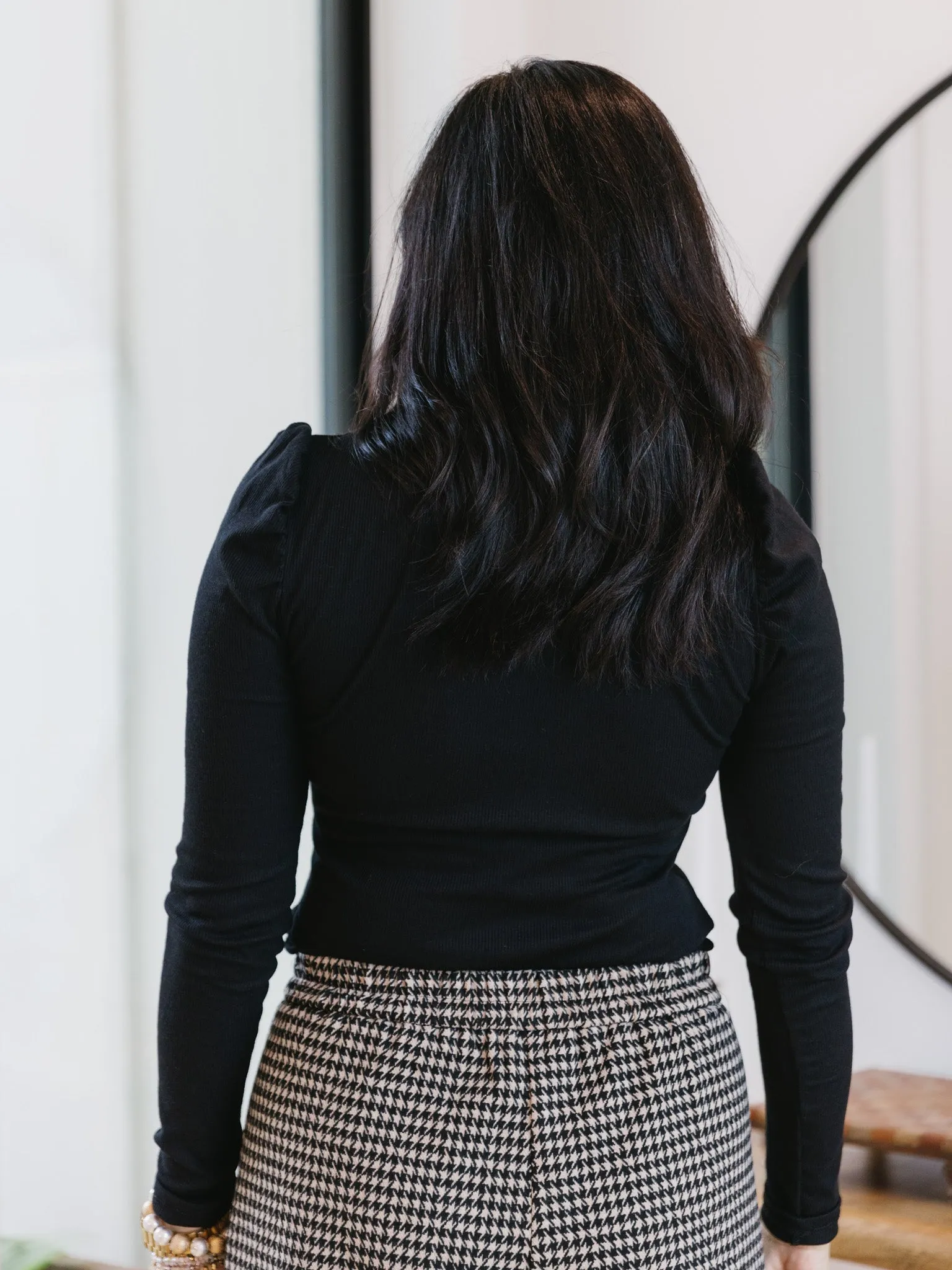 Callie Crew Neck Puff Sleeve Sweater