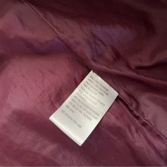 Calvin Klein Parka Womens Puffer COAT Sz 1X 2X PURPLE JACKET WARM detach HOOD