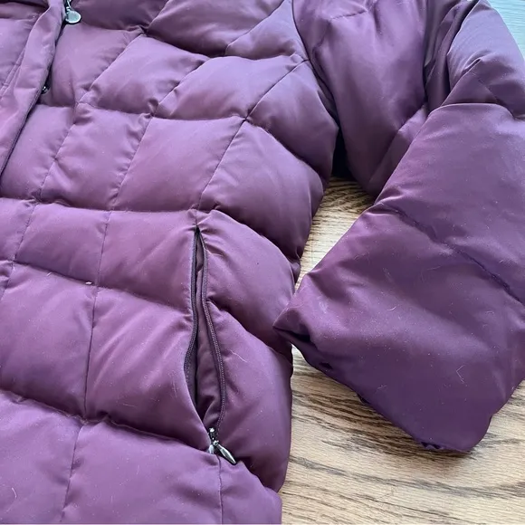 Calvin Klein Parka Womens Puffer COAT Sz 1X 2X PURPLE JACKET WARM detach HOOD