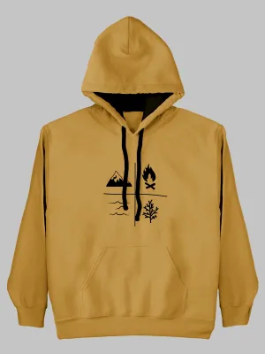 Camping Printed Cotton Hoodie for Men & Women