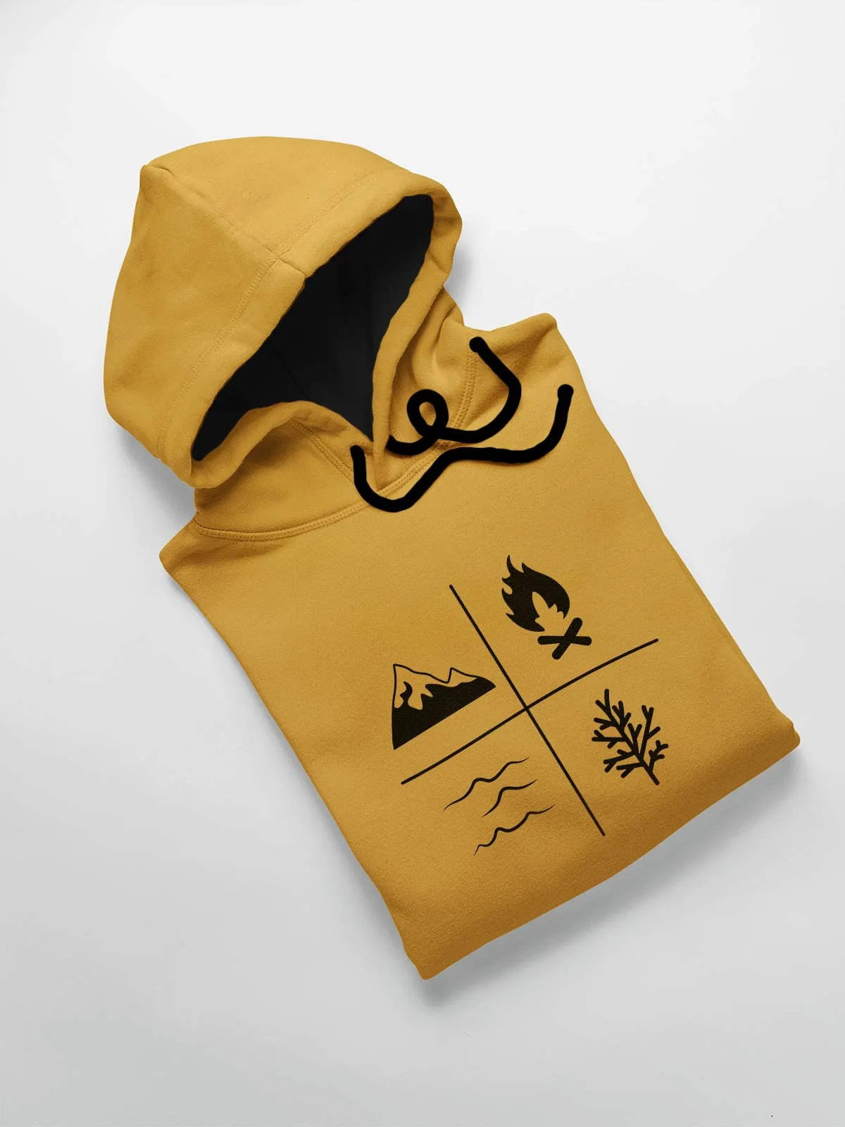 Camping Printed Cotton Hoodie for Men & Women