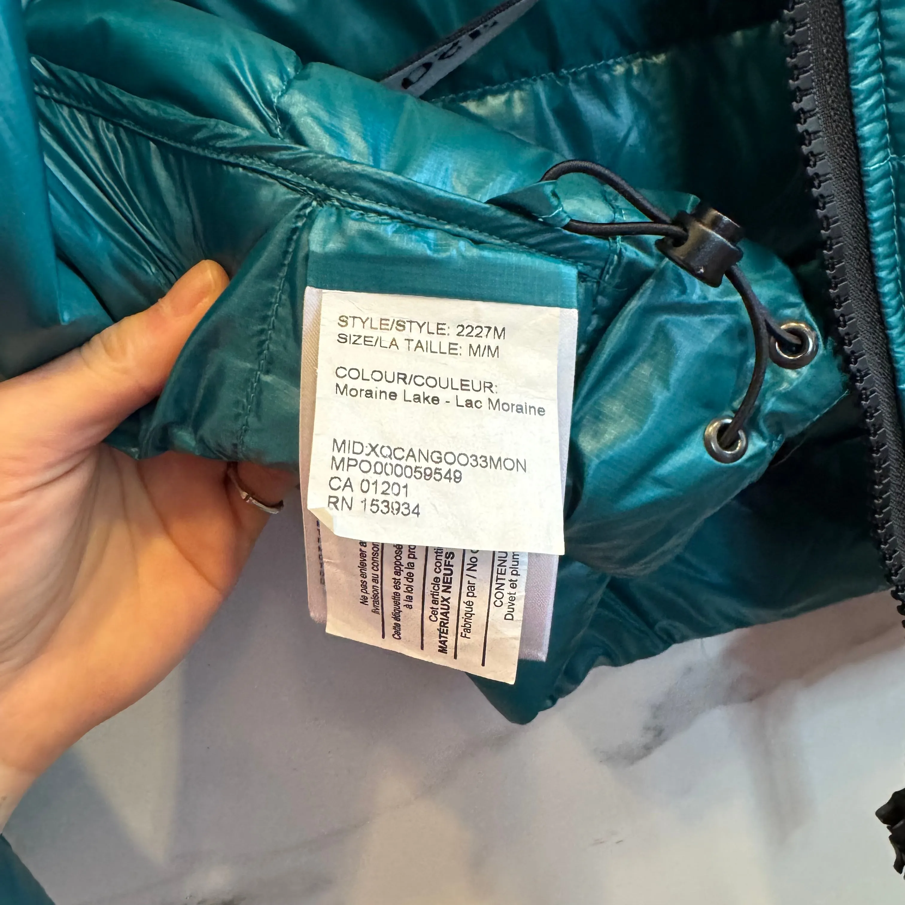 Canada Goose Crofton Hoody Moraine Lake Blue Size M NWT