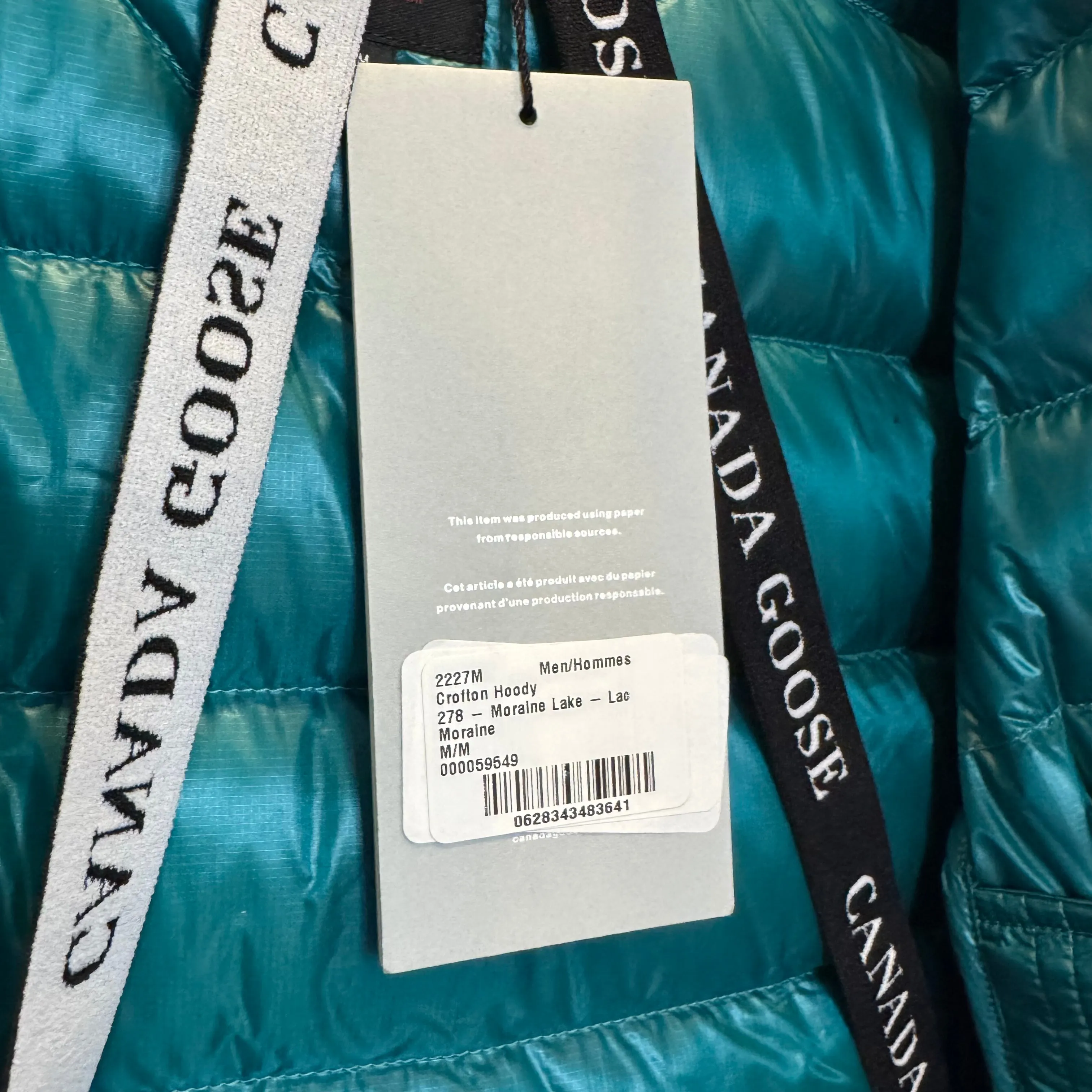 Canada Goose Crofton Hoody Moraine Lake Blue Size M NWT