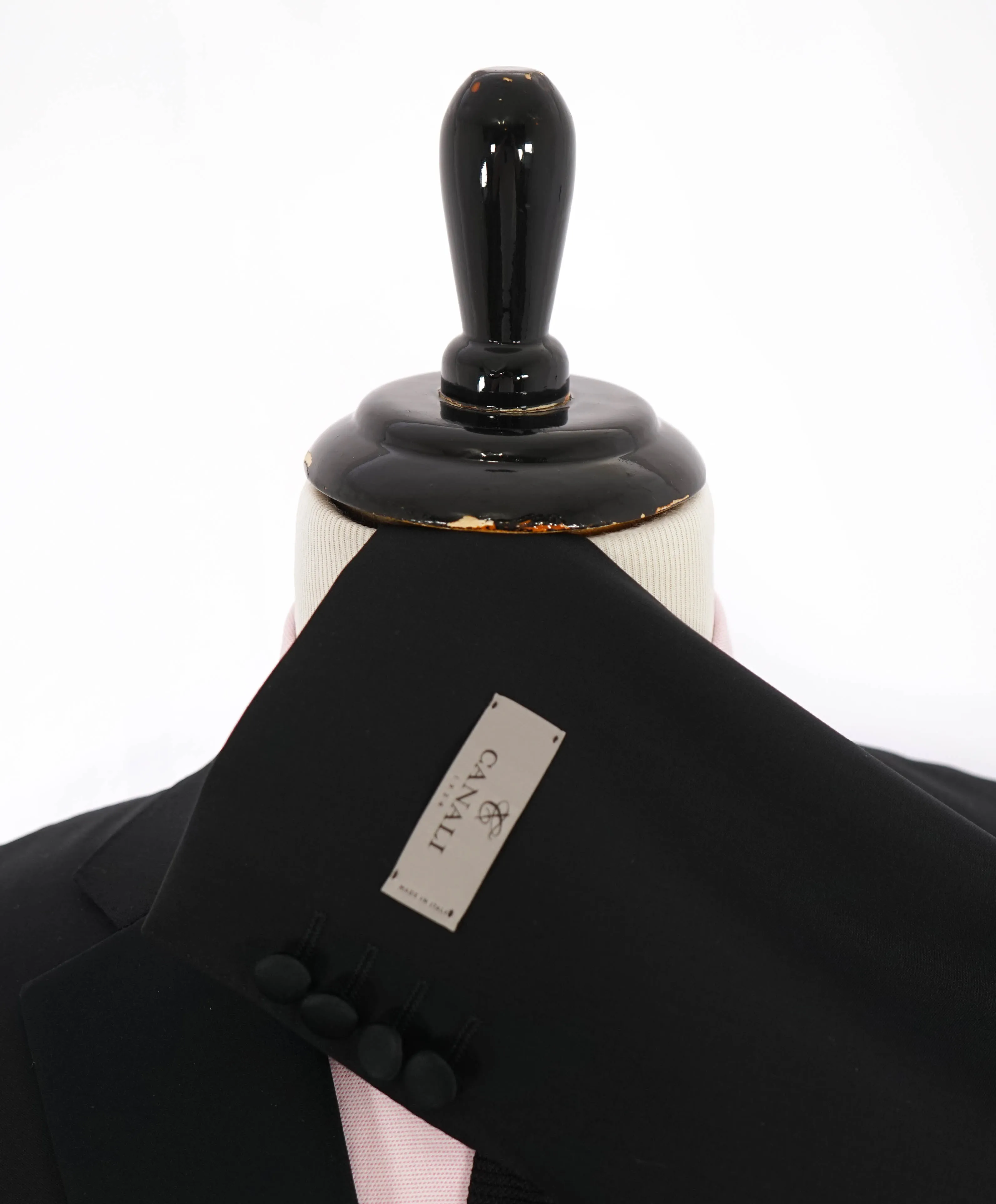 CANALI - Black *CLOSET STAPLE* Notch Lapel Tuxedo Suit - 44R