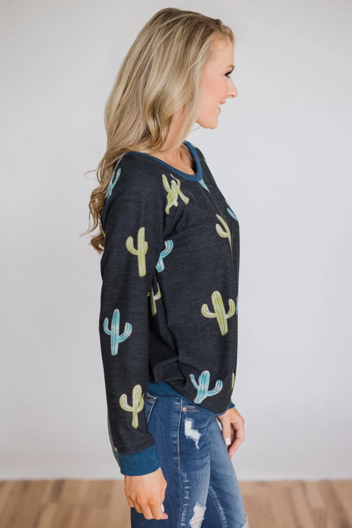 Can't Touch This Cactus Long Sleeve Top