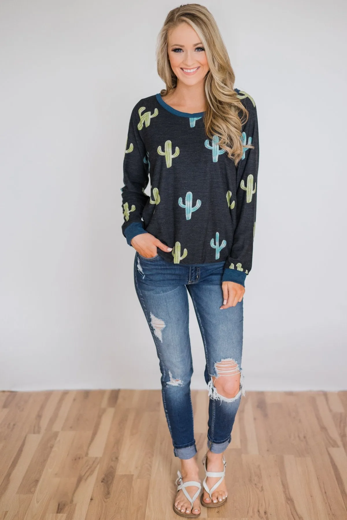 Can't Touch This Cactus Long Sleeve Top