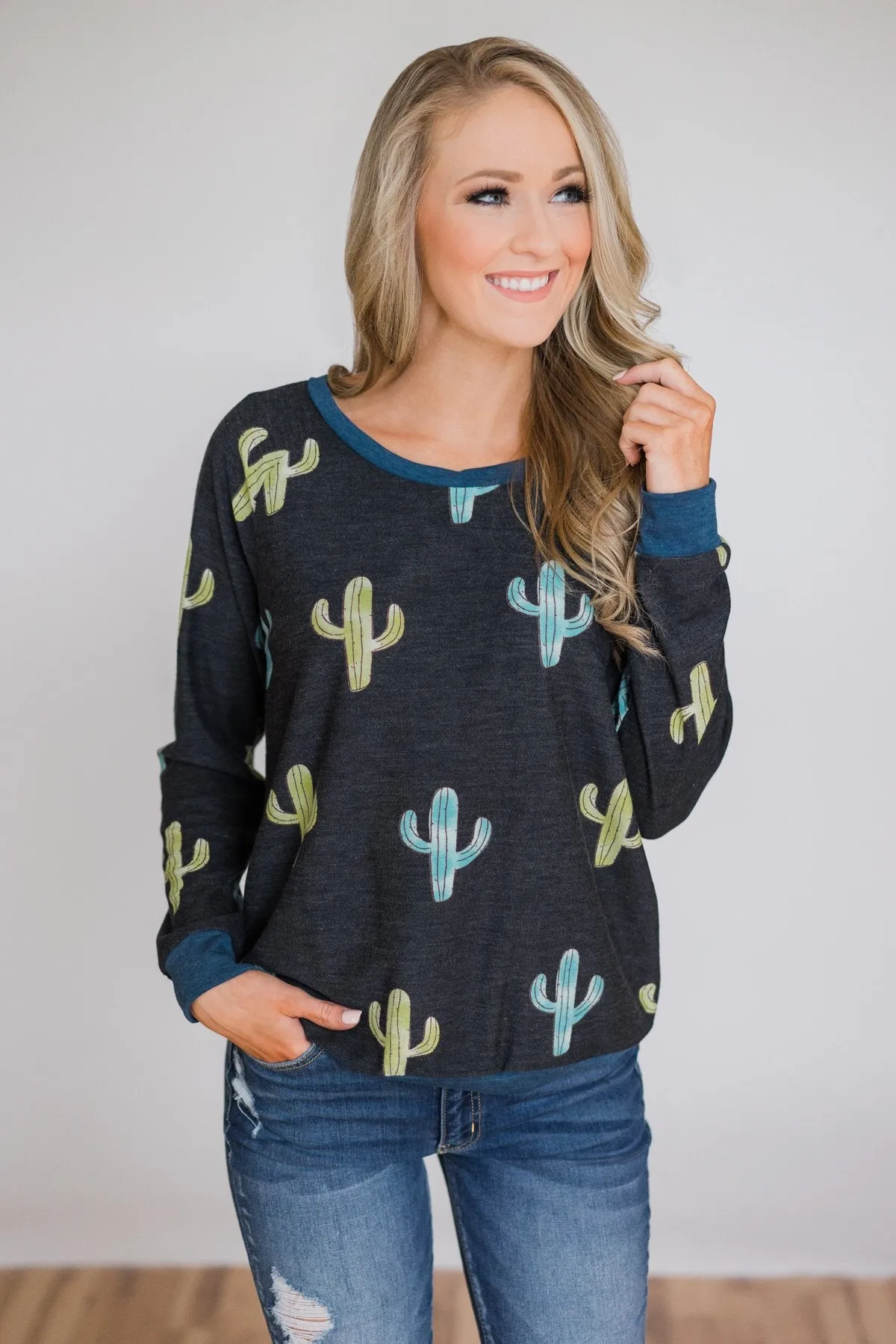 Can't Touch This Cactus Long Sleeve Top