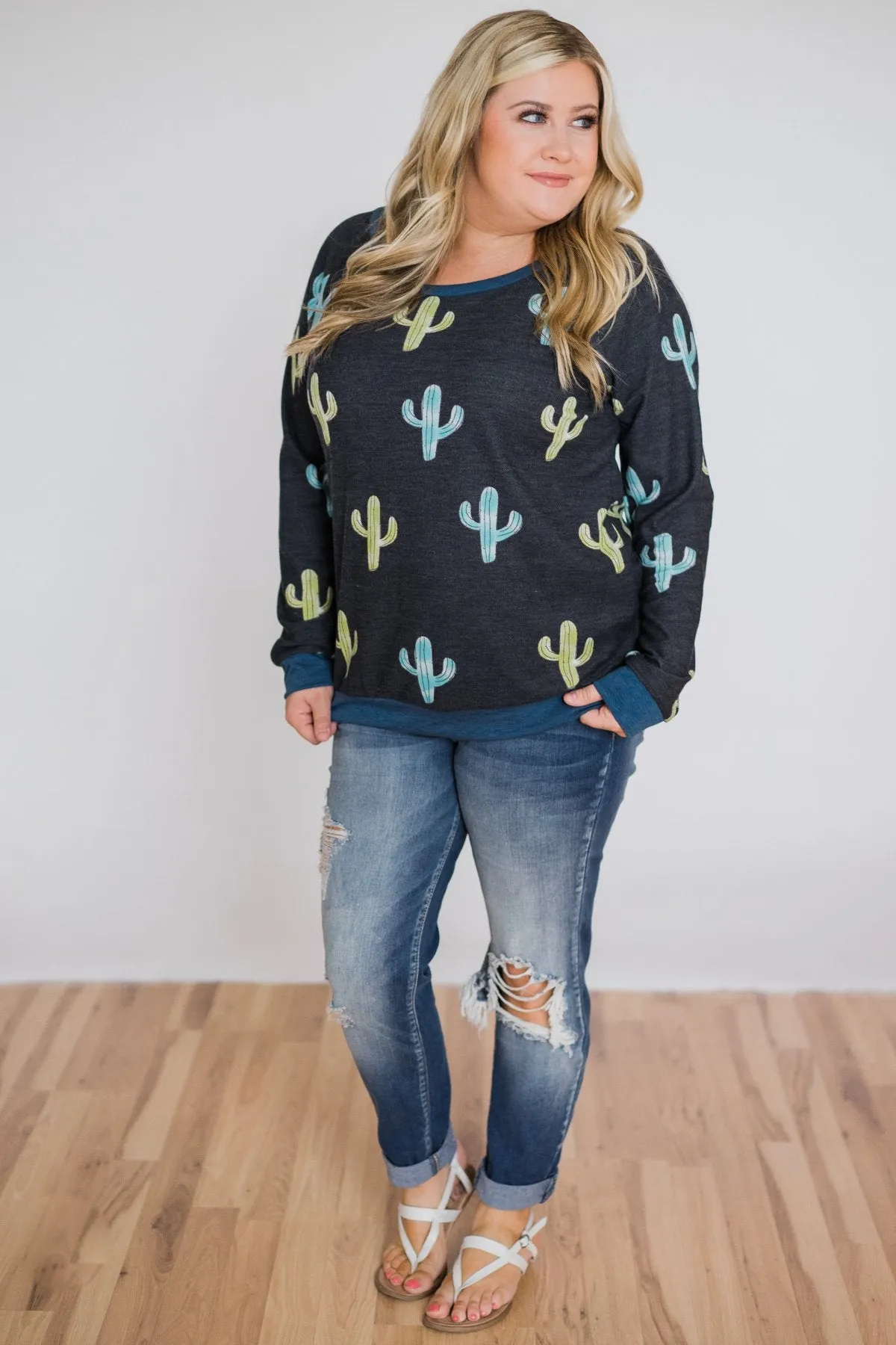 Can't Touch This Cactus Long Sleeve Top