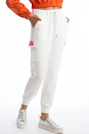 Cargo Jogger in white