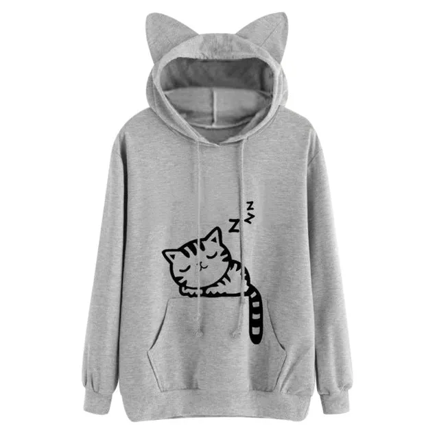 Cat Ears Long Sleeve Hoodie