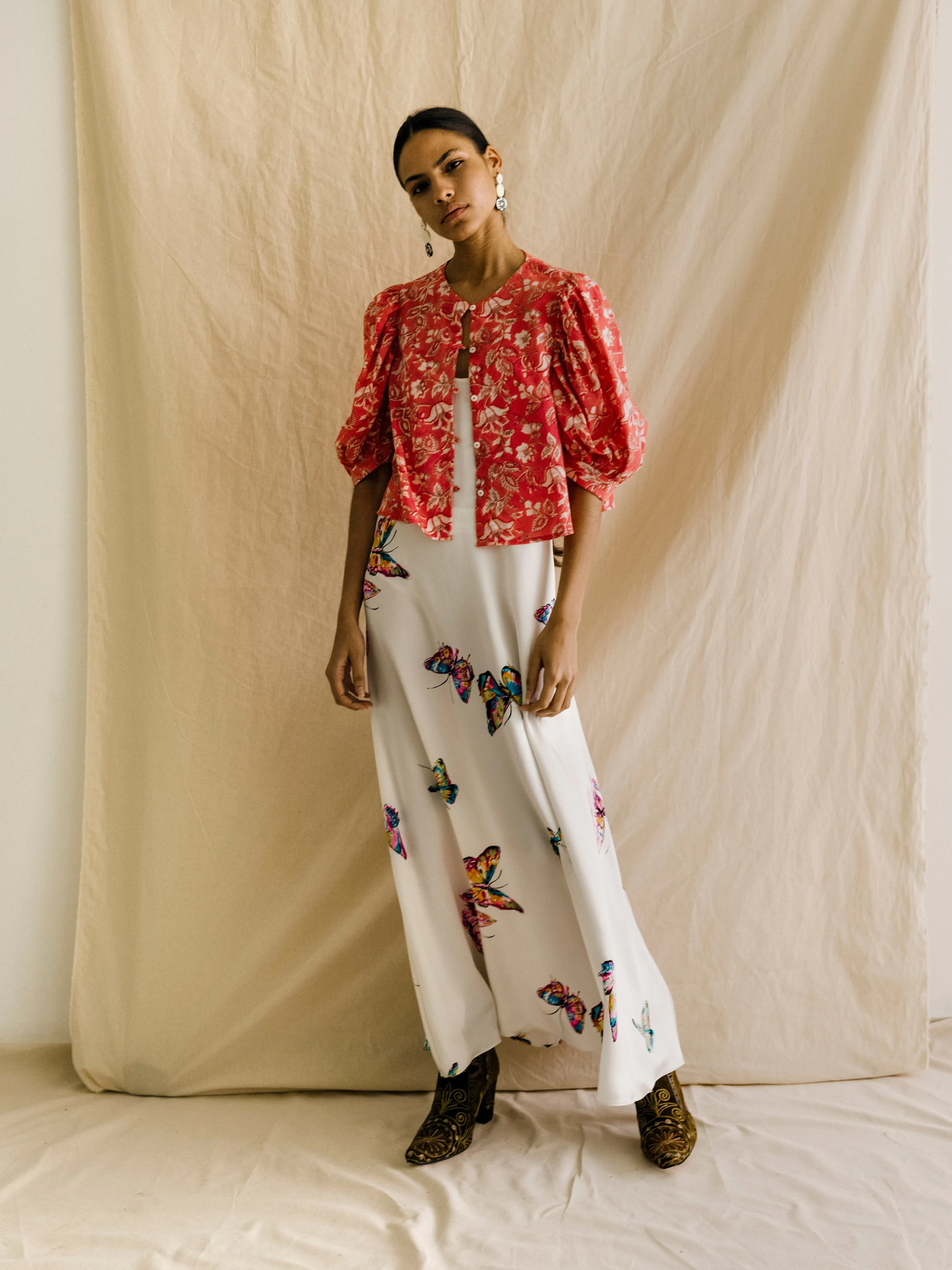 Cerise Flower Top