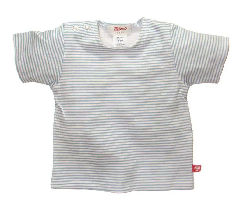 Chambray Candy Stripe Short Sleeve Baby Tee 6-12 mo