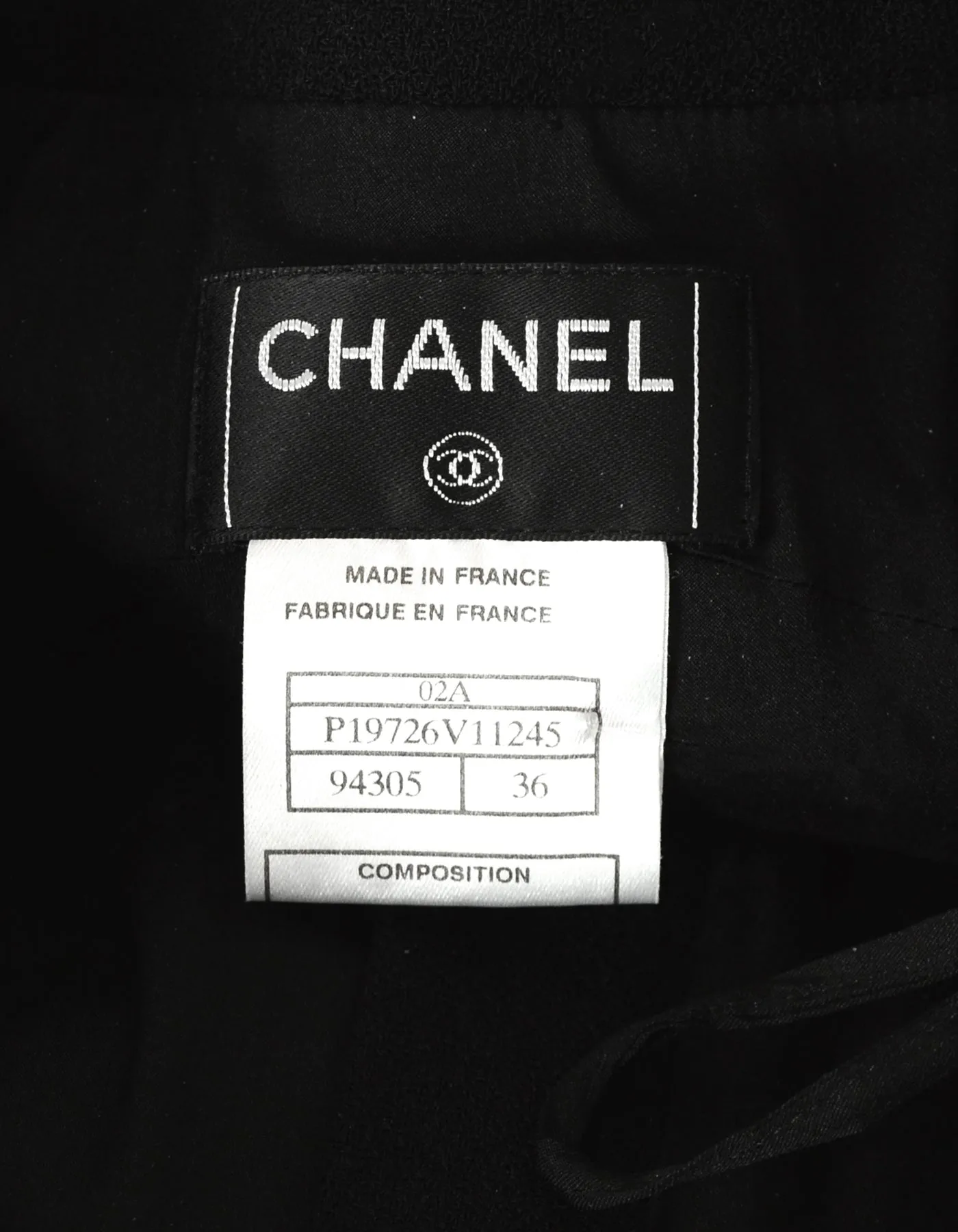 Chanel Black Wool Pants w/ Pockets sz 36